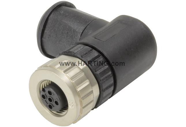 Đầu nối cáp tín hiệu tròn M12 ,7,5A ,4 chân,kết nối bằng vít,loại cái ,Harting