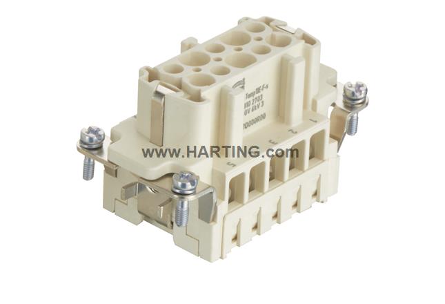 Đầu nối điện chiệu nhiệt cao,Han High Temp 10E,10 chân + PE 16A,loại âm