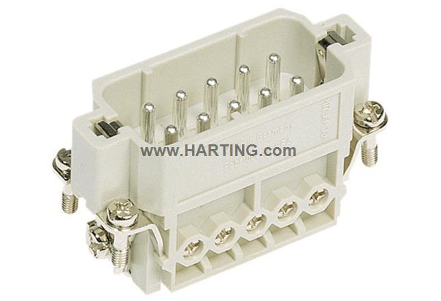 Đầu nối điện Han A 10 chân  + PE 16A  loại dương