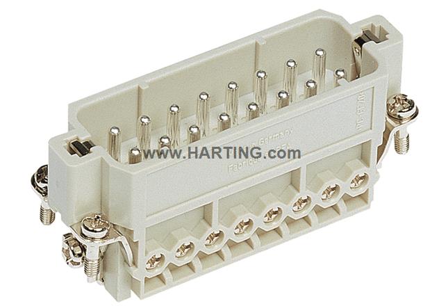Đầu nối điện Han A 16 chân  + PE 16A  loại dương