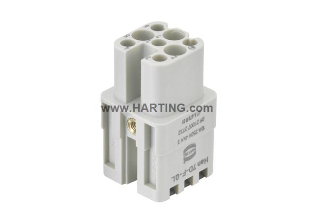 Đầu nối điện nhanh Han D 7 chân  + PE 10A  loại âm