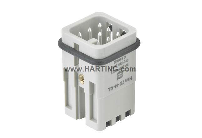 Đầu nối điện nhanh Han D 7 chân  + PE 10A  loại dương