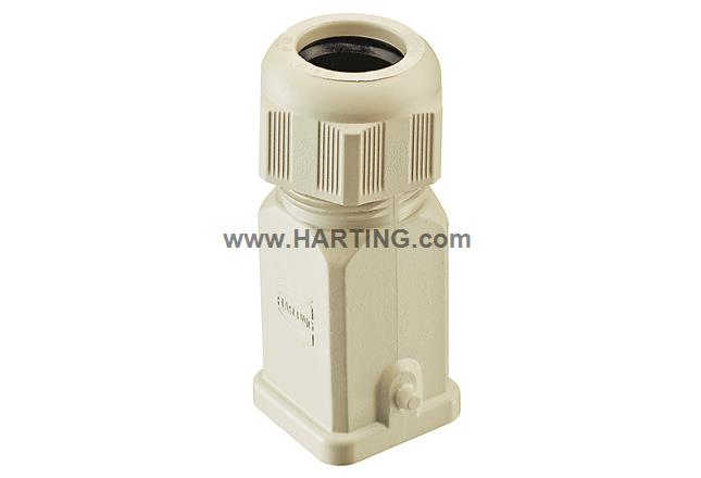 Vỏ đầu nối dây điện Han 3A, size 3A cáp vào thẳng 1xM20,Polycarbonate (PC)